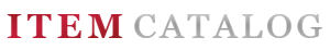 Item Catalog